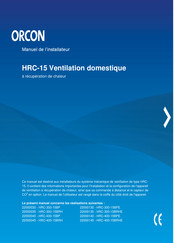 Orcon HRC-300-15BRHE Manuel De L'installateur