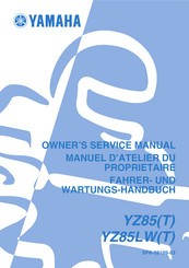 Yamaha YZ85LW Manuel D'atelier Du Proprietaire