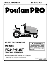 Poulan Pro PD24PH42ST Manuel De L'opérateur