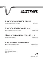 VOLTCRAFT FG 8210 Notice D'emploi