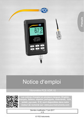 PCE Instruments VDR 10 Notice D'emploi