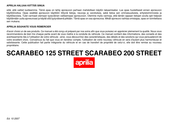 APRILIA SCARABEO 125 STREET Mode D'emploi