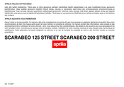 APRILIA SCARABEO 200 STREET Mode D'emploi