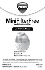 Vicks MiniFilterFree VUL520 Série Manuel D'utilisation Et D'entretien