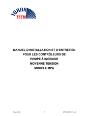 Tornatech MPA 300 Manuel D'installation Et D'entretien