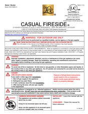 Owlee CASUAL FIRESIDE BASSO 5150-36RDC-E Mode D'emploi