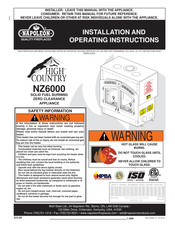 Napoleon HIGH COUNTRY NZ6000 Instructions D'installation Et D'utilisation