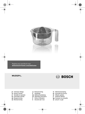 Bosch MUZ5ZP1 Serie Notice D'utilisation