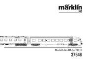 marklin RABe TEE II Serie Mode D'emploi