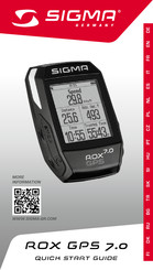 Sigma ROX GPS 7.0 Mode D'emploi