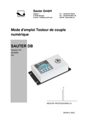 sauter DB Mode D'emploi