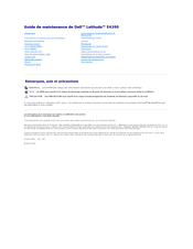 Dell Latitude E4200 Guide De Maintenance
