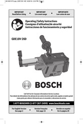 Bosch GDE18V-26D Consignes D'utilisation/De Sécurité