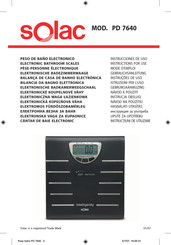 SOLAC PD 7640 Mode D'emploi