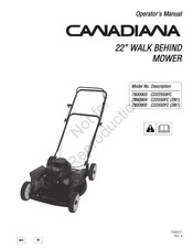 Canadiana CD22550FC Mode D'emploi