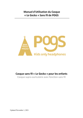 POGS Le Gecko Manuel D'utilisation