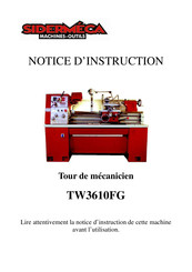 SIDERMECA TW3610FG Notice D'instruction