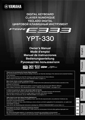 Yamaha YPT-330 Mode D'emploi