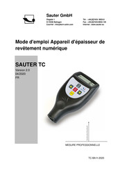 Sauter TC 1250-0.1F Mode D'emploi