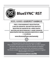 GOgroove BlueSYNC RST Mode D'emploi