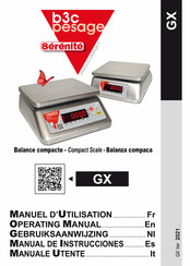 SERENITE b3c pesage GX Manuel D'utilisation