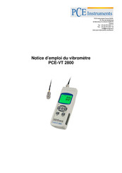 PCE Instruments PCE-VT 2800 Notice D'emploi