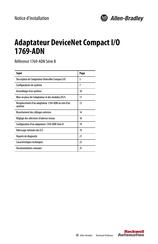 Rockwell Automation Allen-Bradley DeviceNet Compact I/O 1769-ADN Notice D'installation