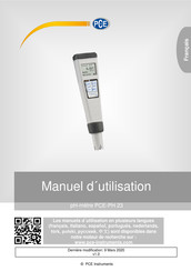 PCE Instruments PCE-PH 23 Manuel D'utilisation