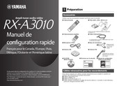 Yamaha RX-A3010 Manuel De Configuration Rapide