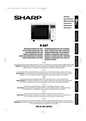Sharp R-647 Mode D'emploi Avec Livre De Recettes