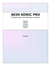 Paduso SKIN SONIC PRO Mode D'emploi