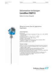 Endress+Hauser Levelflex FMP53 Information Technique