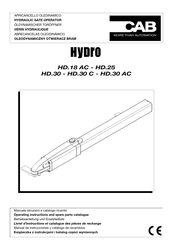 CAB HYDRO HD.30 AC BENINCA Livret D'instructions Et Catalogue Des Pieces De Rechange
