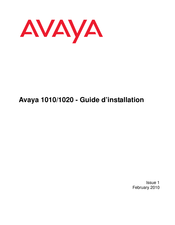 Avaya 1010 Guide D'installation