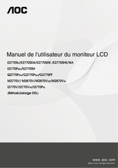 AOC Q2770PQU Manuel De L'utilisateur