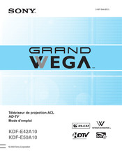 Sony GRAND WEGA KDF-E50A10 Mode D'emploi
