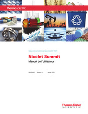 Thermo Fisher Scientific Nicolet Summit FTIR Manuel De L'utilisateur