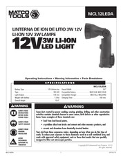 Matco Tools MCL12LEDA Instructions De Fonctionnement