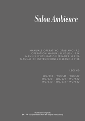 Salon Ambience LEGEND WU/510 Manuel D'utilisation