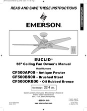Emerson EUCLID CF500ORB00 Mode D'emploi