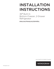 Monogram ZIC30GNNII Instructions D'installation