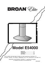 Broan Elite E5490SS Mode D'emploi