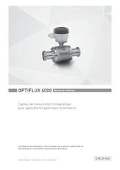 KROHNE OPTIFLUX 6000 Manuel De Référence