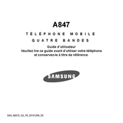 Samsung SGH-A847M Guide D'utilisateur
