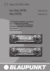 Blaupunkt Maui MP36 Notice D'emploi Et De Montage