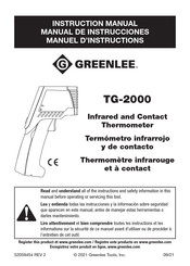 Greenlee TG-2000 Manuel D'instructions