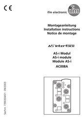 IFM Electronic AC008A Notice De Montage