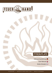 FEUERHAND PYRON PLATE Mode D'emploi