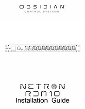 OBSIDIAN CONTROL SYSTEMS NETRON RDM 10 Guide D'installation