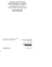 Kohler K-T14501 Guide D'installation Et D'entretien